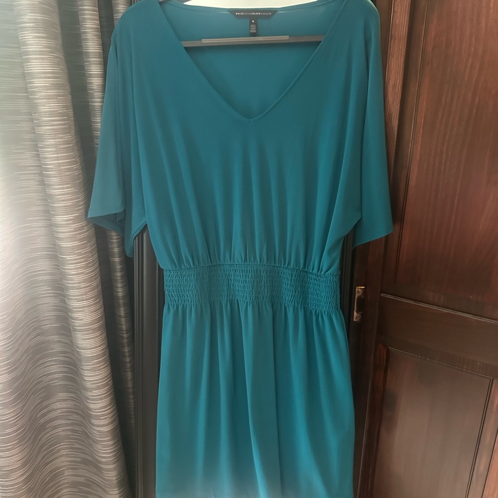 White House Black Market Blue Midi Dress